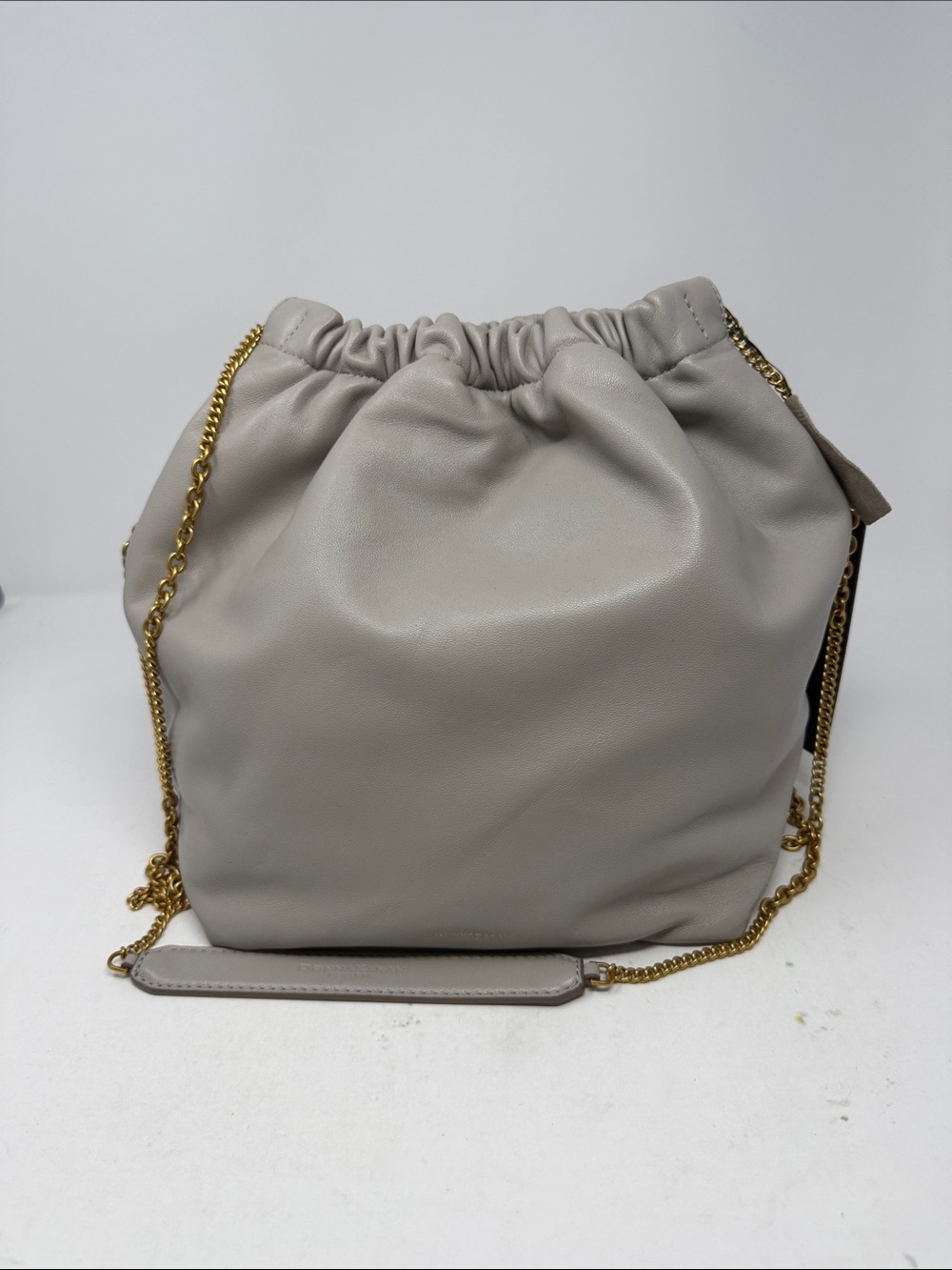 Donna Karen New York Rosedale small chain crossbody in Grey leather